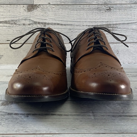 Cole Haan Benton Shoes Mens 12 M Brown Leather Wingtip Oxford Classic Office main image 5